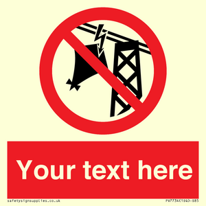 Custom prohibition do not fly kites near overhead electrical power lines